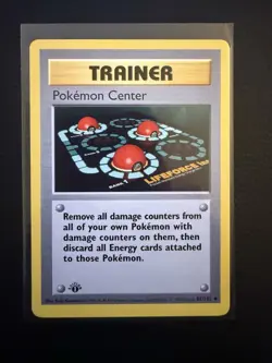 Pokemon Center Trainer 85/102 - NM - 1st Edition Base Set Card - Image 1