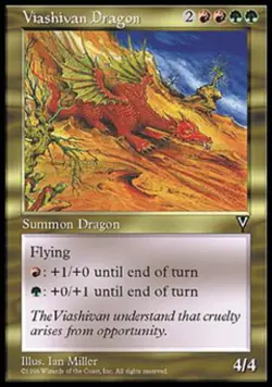 Viashivan Dragon - Medium Play MTG Visions - Image 1