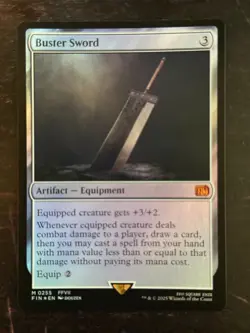 MTG Final Fantasy English Buster Sword 0255 Foil - Image 1