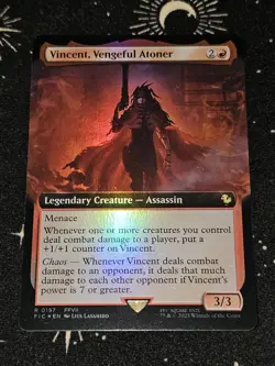 Vincent, Vengeful Atoner 157, Final Fantasy Extended Art FOIL, FIC MTG TCG - Image 1
