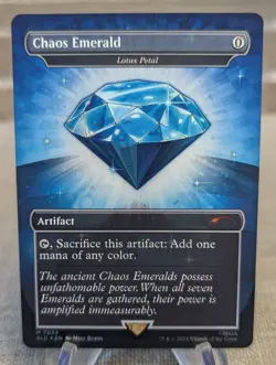 Chaos Emerald Lotus Petal Foil Blue 7033 Sonic Secret Lair MTG - Image 1
