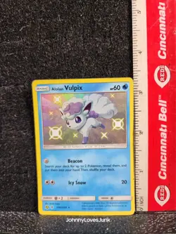 Alolan Vulpix SV8/SV94 Shiny Holo Rare Pokemon Hidden Fates TCG - Image 1