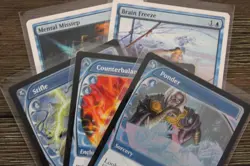 MTG Alter Art Blue Spell Lot Stifle, Ponder (Foil), Counterbalance, Brain Freeze - Image 1