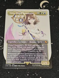 Yuna, Grand Summoner 208, Borderless REG, Final Fantasy, FIC MTG TCG - Image 1