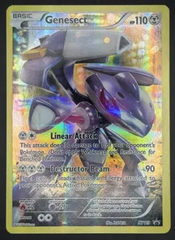 Pokemon TCG Genesect Full Art Black Star Promo Holo XY XY119 LP - Image 1