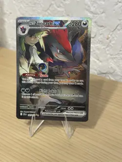 2025 POKEMON JTG EN-JOURNEY TOGETHER ILLUSTRATION RARE #185 N'S ZOROARK EX PSA 9 - Image 2