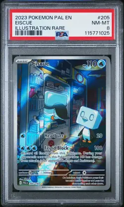 2023 POKEMON PAL EN-PALDEA EVOLVED ILLUSTRATION RARE #205 EISCUE PSA 8 - Image 1