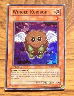 YUGIOH Super Rare Winged Kuriboh TLM-EN005 1st Edition. Free UK Postage - Image 1