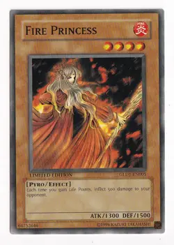 Limited Edition - Yugioh Gold Series 1 - GLD1-en005 Fire Princess - Image 1