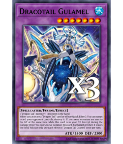3x Dracotail Gulamel JUSH-EN007 Super Rare NM 1st Ed YUGIOH - Image 1