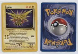 Zapdos German Pokemon Fossil #30 1999 15fy - Image 3