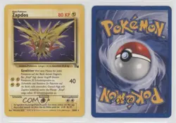 Zapdos German Pokemon Fossil #30 1999 15fy - Image 3