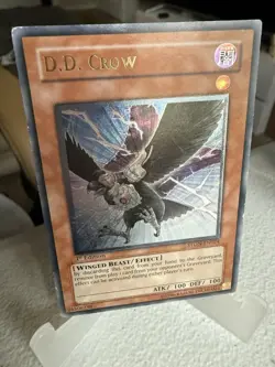 YUGIOH 1ST ED STON-EN024 DD CROW ULTIMATE RARE HOLO FOIL PSA 9 Mint! - Image 1