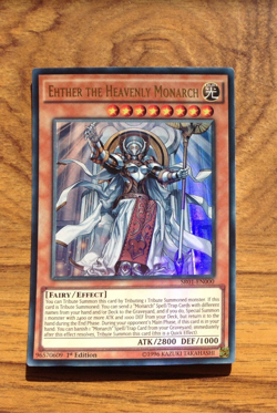 Ehther The Heavenly Monarch SR01-EN000 Ultra Rare 1st Edition YuGiOh Card LP - Image 1