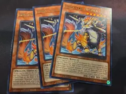 Yugioh! 3x Dracotail Urgula JUSH-EN004 Rare 1st Ed NM In Hand - Image 1
