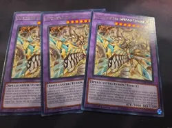 Yugioh! 3x Mysterion the Dragon Crown JUSH-EN013 Rare 1st Ed NM In Hand - Image 1