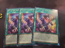 Yugioh! 3x K9-LC Release Restraint JUSH-EN038 Rare 1st Ed NM In Hand - Image 1