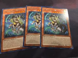 Yugioh! 3x Dracotail Pan JUSH-EN003 Rare 1st Ed NM In Hand - Image 1