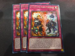Yugioh! 3x K9-EW Special Release Experiment JUSH-EN041 Rare 1st Ed NM In Hand - Image 1