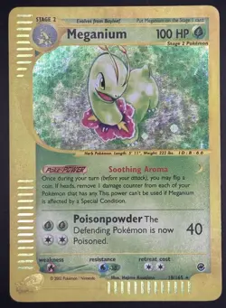 Pokemon TCG Meganium Expedition Base Set Holo Rare Card 18/165 MP - Image 1
