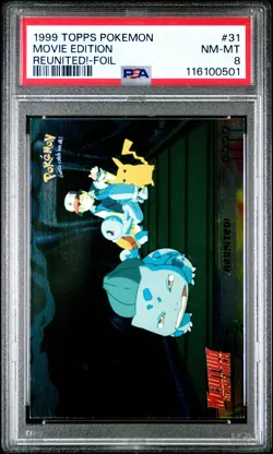 1999 TOPPS POKEMON THE MOVIE EDT REUNITED!-FOIL #31 MOVIE EDITION PSA 8 - Image 1