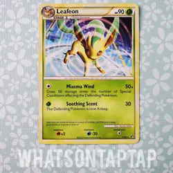 Pokemon Card Leafeon 17/90 Rare Non Holo HGSS Undaunted Singles LP - Image 1