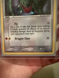 Pokemon Rayquaza Holo Rare Card 3/17 Pop Series 1 - Image 3