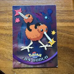 #84 Doduo Topps Blue TV Animation Pokemon Card 2000 Foil - Image 5