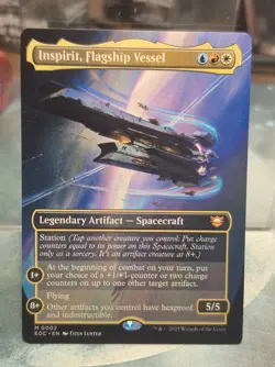 Inspirit, Flagship Vessel FACE COMMANDER BORDERLESS Rare Edge of Eternities MTG - Image 1