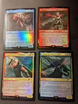 Costco Final Fantasy Promo Foil Cloud Sephiroth Magic Gathering MTG (4 card set) - Image 1
