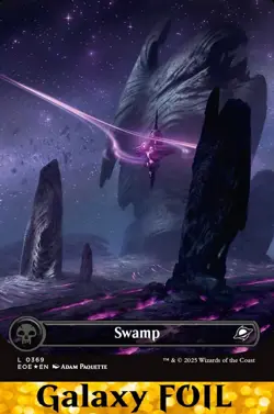 1x - SWAMP - #369 - GALAXY FOIL FULL ART - Edge of Eternities - NM MTG - Image 1