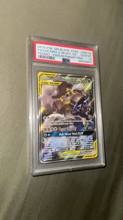 PSA 10 LUCARIO & MELMETAL GX SM192 BLACK STAR PROMO TAG TEAM SUN & MOON POKEMON - Image 1