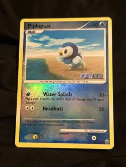 Piplup 71/100 Diamond Pearl Majestic Dawn Platinum Stamped Reverse Holo Pokemon - Image 1
