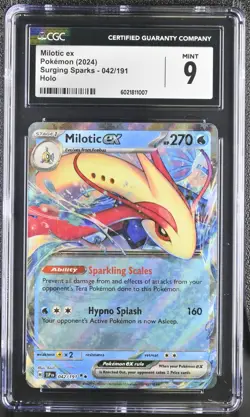 Milotic EX Double Rare #042 - CGC MINT 9 - 2024 SV Surging Sparks - Pokemon TCG - Image 1