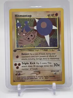 Pokemon TCG Hitmontop 1st edition #3/75 Holo Foil Neo Discovery LP - Image 1