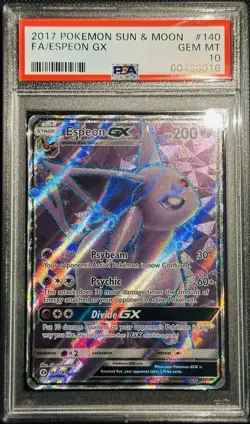 2017 POKEMON SUN & MOON ESPEON GX #140 FULL ART PSA 10 GEM MINT #114237168 - Image 1