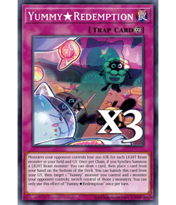 3x Yummyusment Redemption JUSH-EN026 Rare NM 1st Ed YUGIOH - Image 1