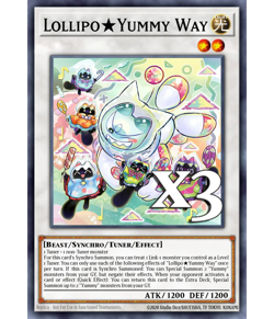 3x Lollipo Yummy Way JUSH-EN021 Rare NM 1st Ed YUGIOH - Image 1