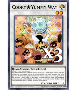 3x Cooky Yummy Way JUSH-EN020 Rare NM 1st Ed YUGIOH - Image 1