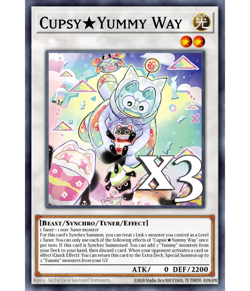 3x Cupsy Yummy Way JUSH-EN019 Rare NM 1st Ed YUGIOH - Image 1