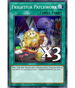 3x Frightfur Patchwork JUSH-EN015 Rare NM 1st Ed YUGIOH - Image 1