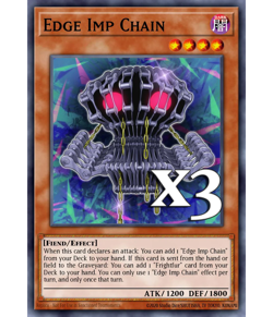 3x Edge Imp Chain JUSH-EN012 Rare NM 1st Ed YUGIOH - Image 1