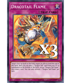3x Dracotail Flame JUSH-EN011 Rare NM 1st Ed YUGIOH - Image 1