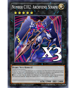 3x Number C102: Archifiend Seraph JUSH-EN056 Super Rare NM 1st Ed YUGIOH - Image 1