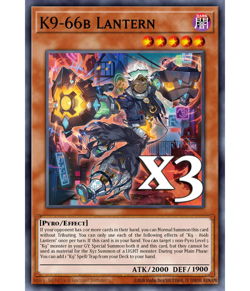 3x K9-66B Lantern JUSH-EN033 Super Rare NM 1st Ed YUGIOH - Image 1