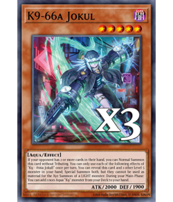 3x K9-66A Jokul JUSH-EN032 Super Rare NM 1st Ed YUGIOH - Image 1