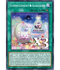 3x Yummyusment Acroquey JUSH-EN023 Super Rare NM 1st Ed YUGIOH - Image 1