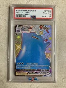 Ditto VMAX SV119/SV122 Shining Fates 2021 Pokemon TCG Card PSA 10 Gem Mint - Image 1