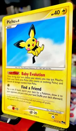 🔥 NM 🔥Pichu 11/17 - POP Series 9 - Uncommon - Pokemon Card TCG ⭐ - Image 3