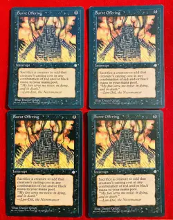 MTG Magic the Gathering Burnt Offering CCG Card x4 Wizards of the Coast 1995 - Image 1